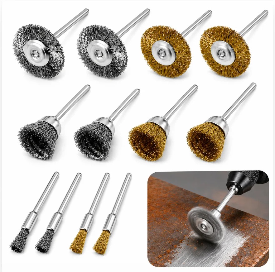 Nozzle Brass - Juego de 12 Cepillos de Alambre