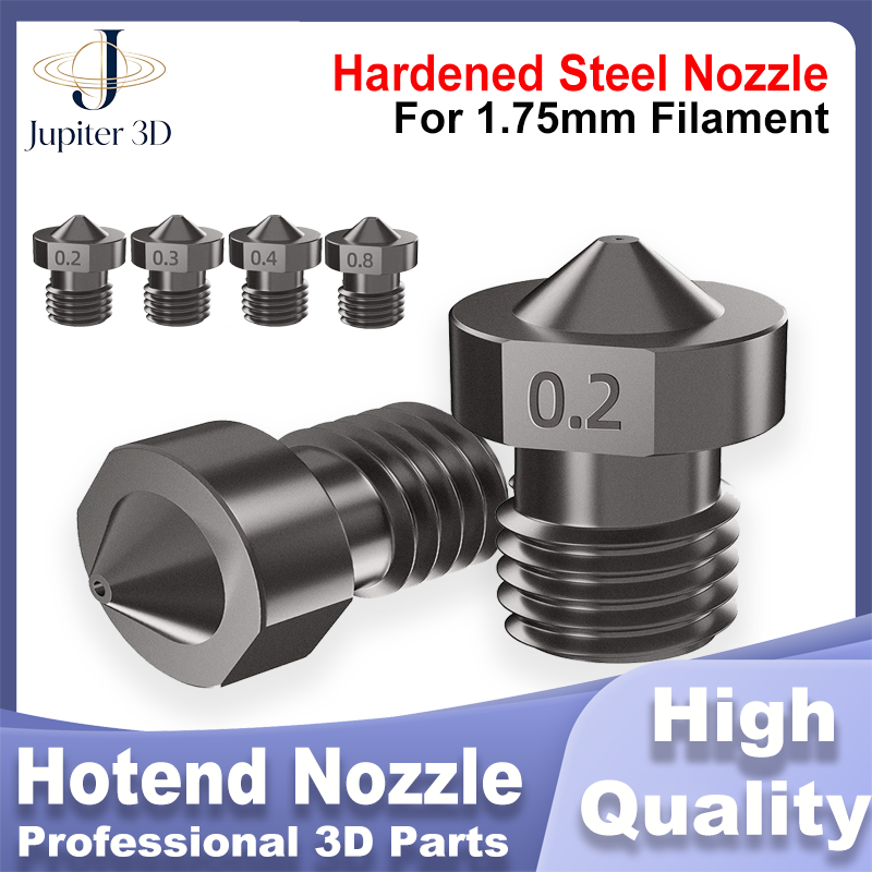 Filament 1.75 - Boquilla E3D V6 de acero endurecido,