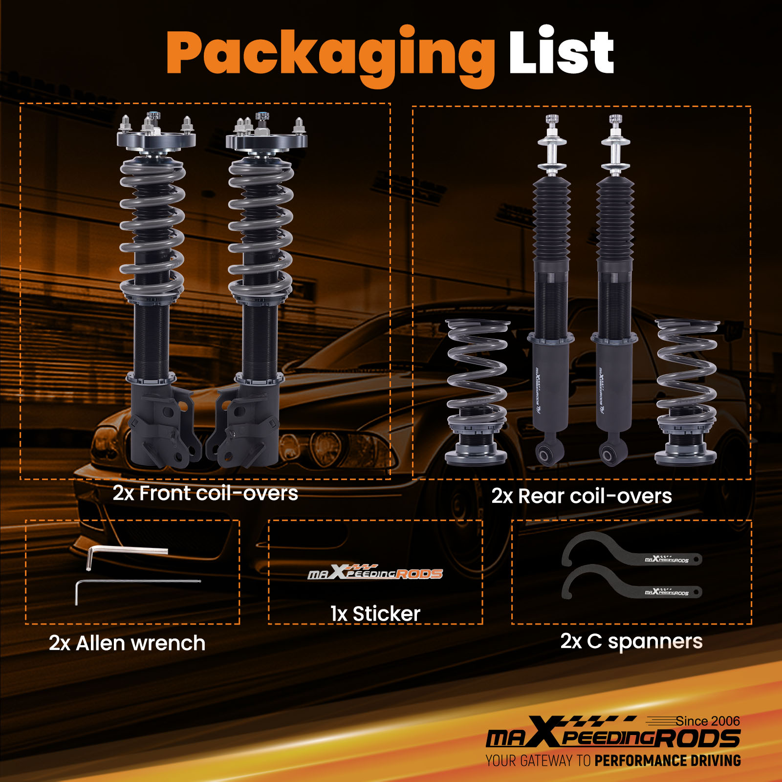 Fdm Printer - Coilover para Honda Civic 2006-2011, Kit