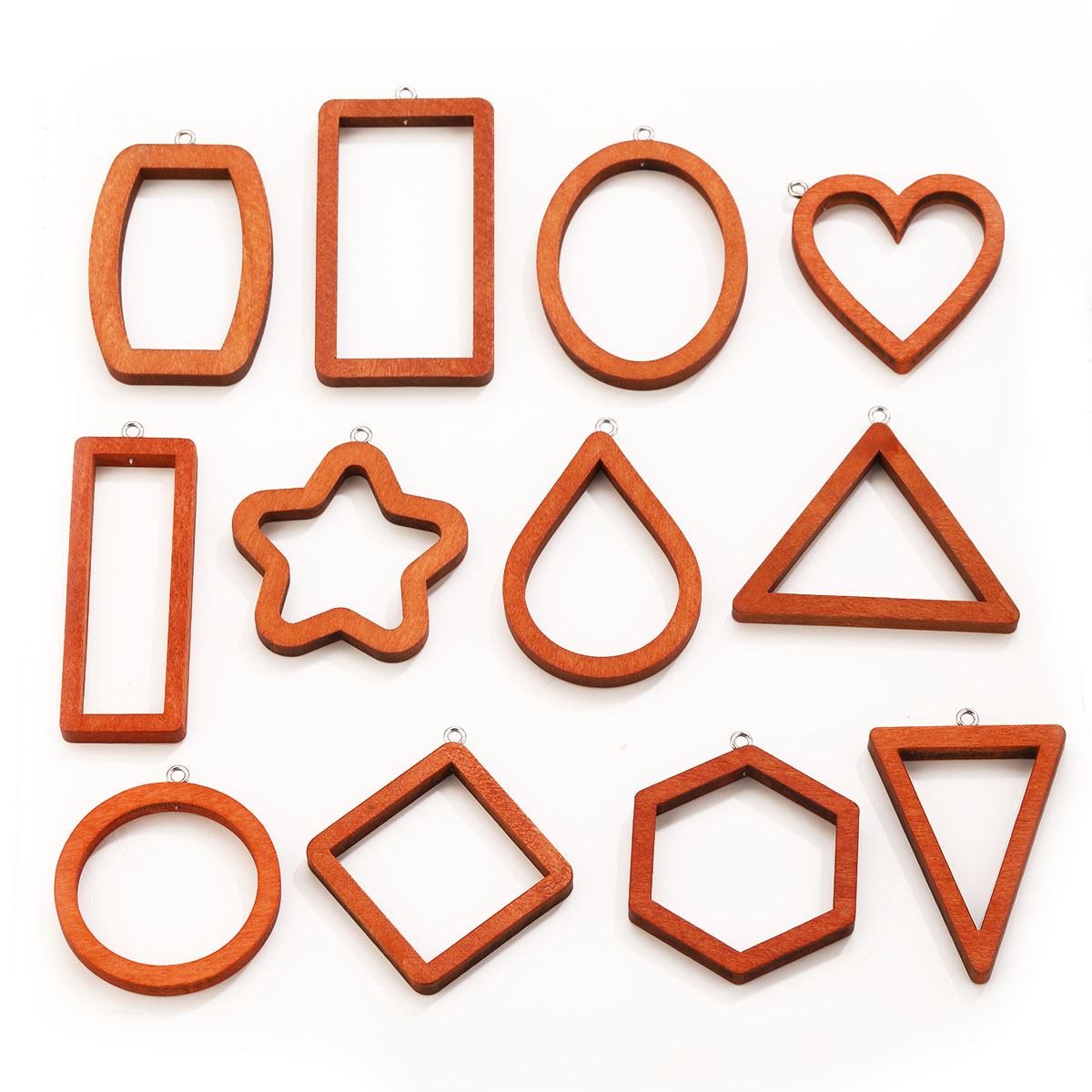 Uv Resin - 10PCS Dijes Geométricos de Madera Triangulares