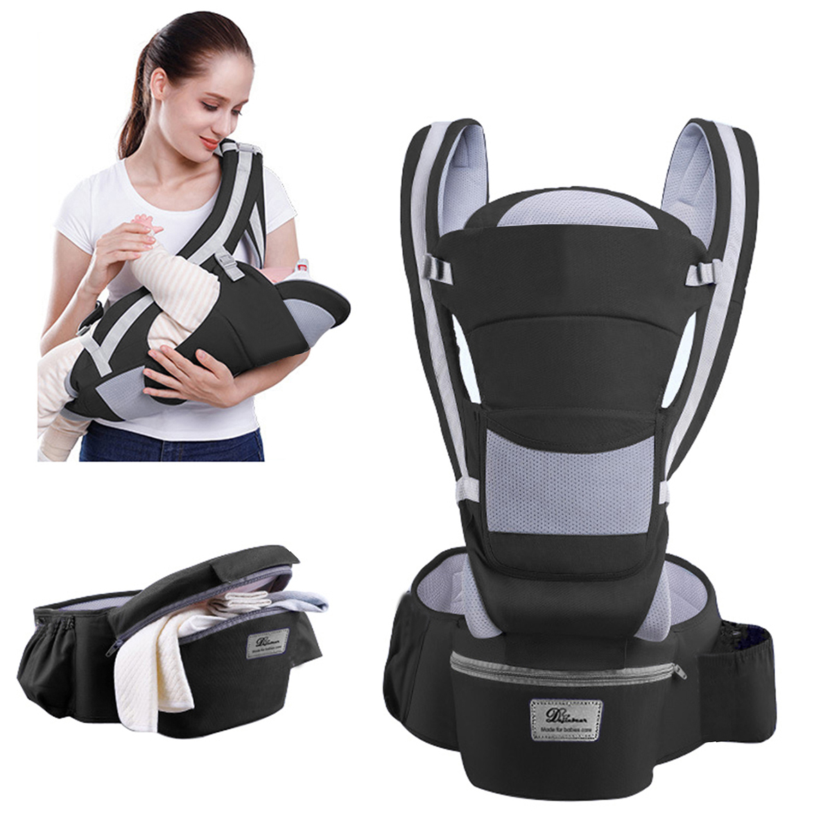 Carriage Bed - Mochila portabebés ergonómica para recién nacido,