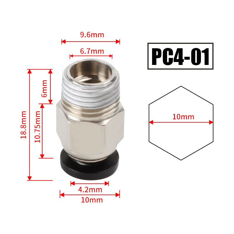 10 piezas/lote Conectores Neum - Bowden Tube reseña y precio