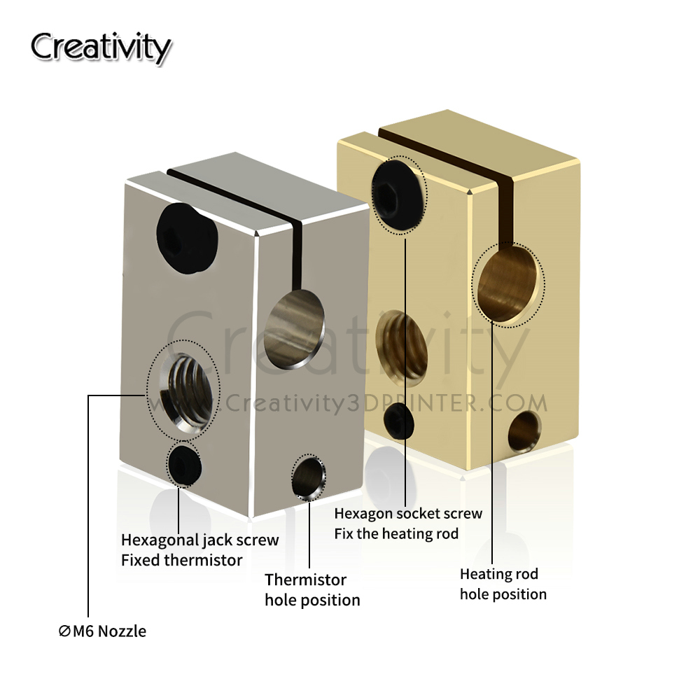 Bloque Calefactor V6 PT100 de  - Direct Drive Extruder reseña y precio