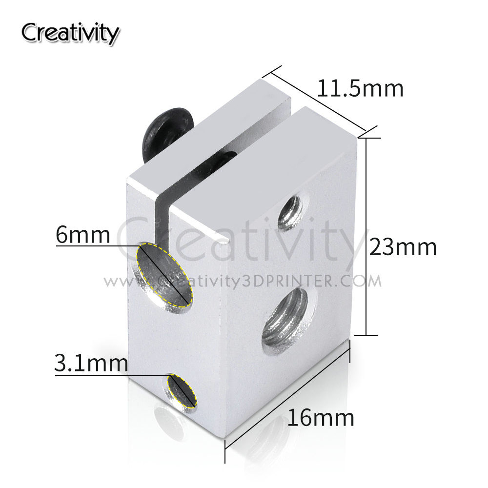 Bloque Calefactor V6 PT100 de  - Direct Drive Extruder reseña y precio