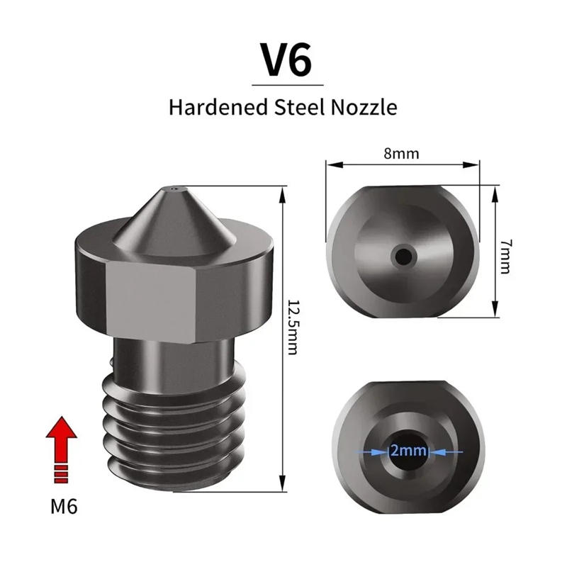 Boquilla E3D V6 de acero endur - Filament 1.75 reseña y precio