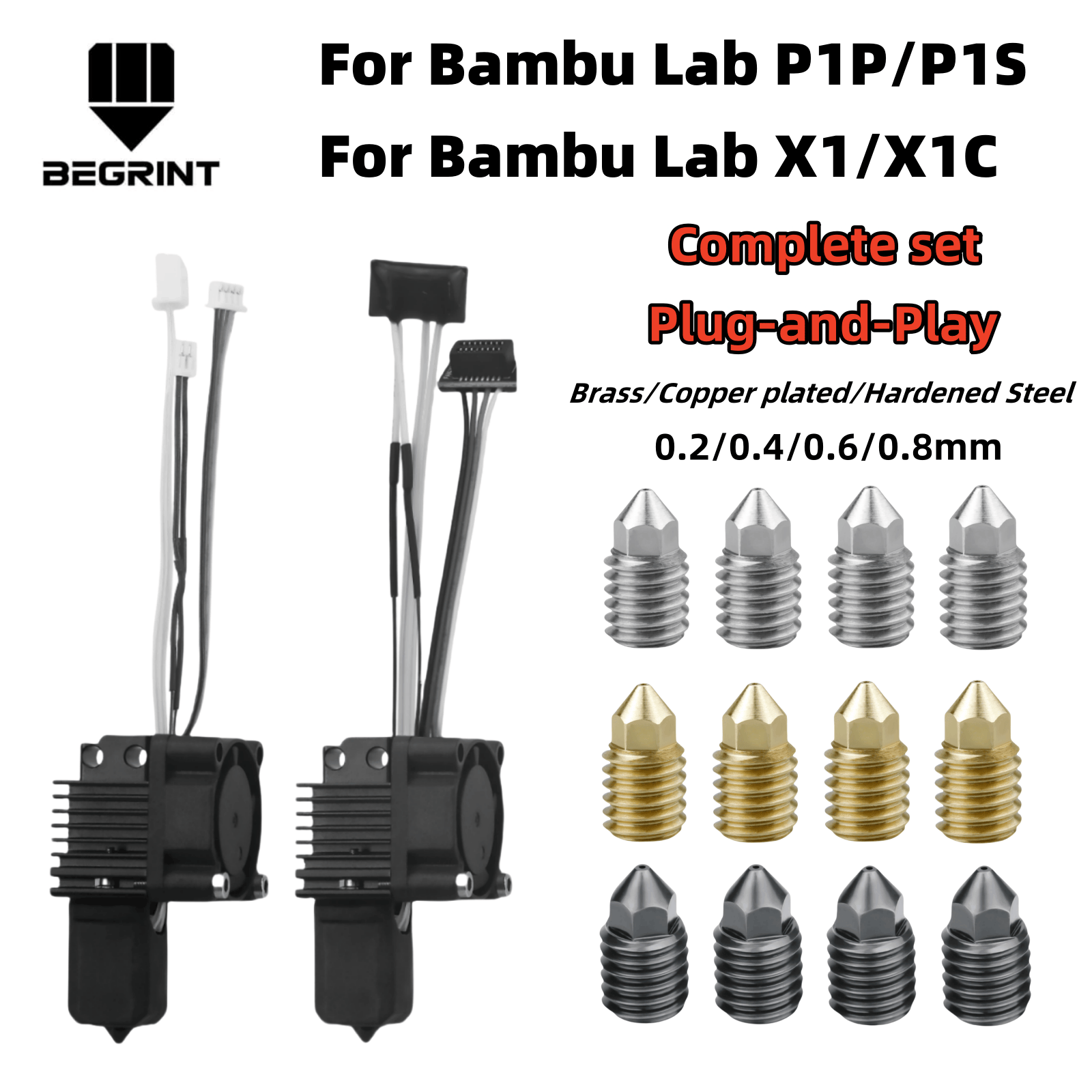 Para Bambu Lab X1C P1P P1S cab - Hotend 0.4Mm reseña y precio