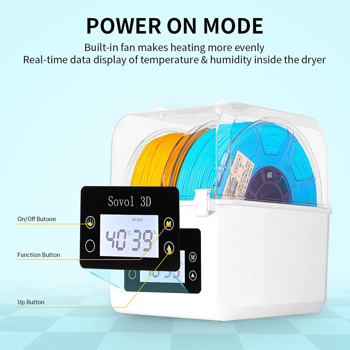 Secador de filamentos Sovol 20 - Enclosure 3D Printer reseña y precio