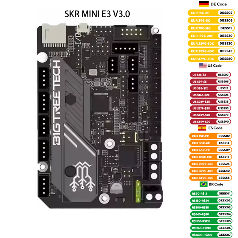 BIGTREETECH placa base SKR MIN - Mks Sgen reseña y precio